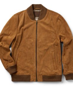Men's Leather Bomber Jacket in Sierra Suede, L - 42 | by Taylor Stitch